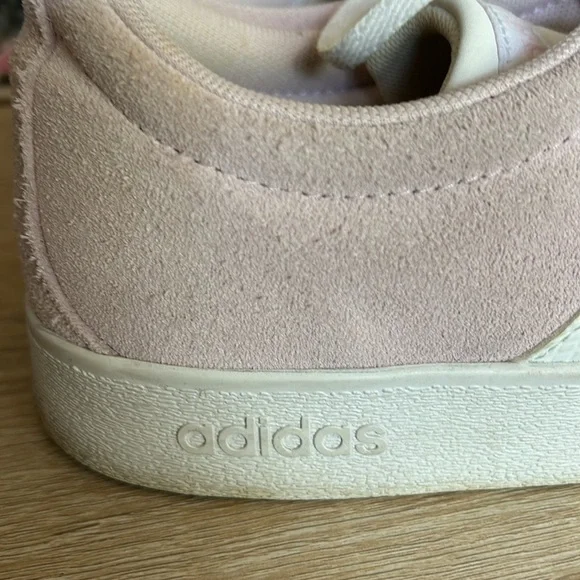 Adidas VL Court 2.0 Suede Casual Trainers Sneakers F35128 Pink & White - 11 - Picture 5 of 11